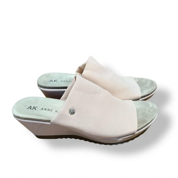 Anne Klein Women's Pink Wedge Slides - Picture 1 of 3